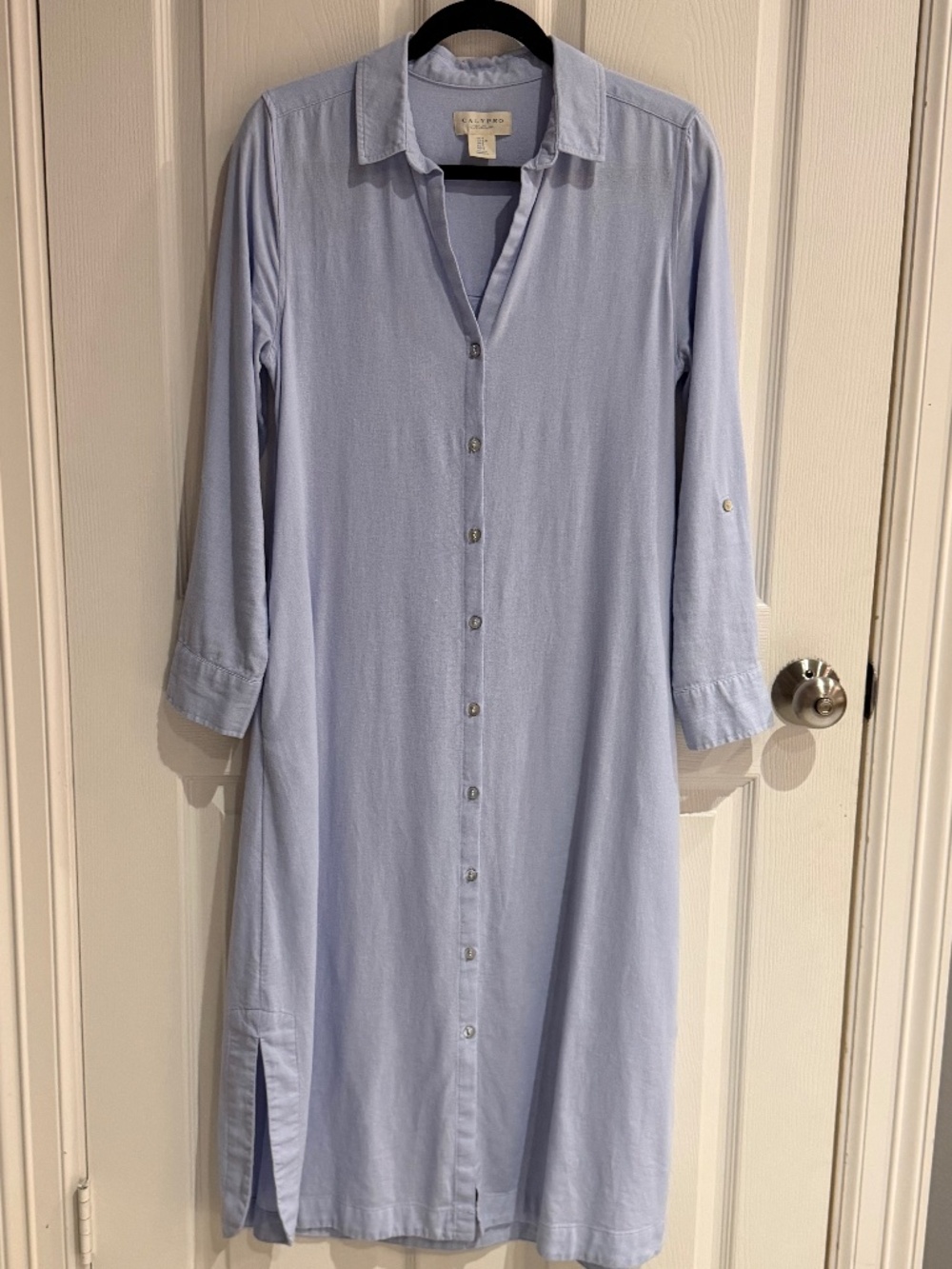 Calypso St Barth linen blend shirt dress—Size Small
